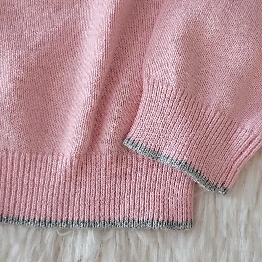 Gymboree Pink With Silver Trim Cardigan Sweater Girls Size 5/6 NWT